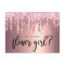 Rose gold glitter drips will you be my flower girl