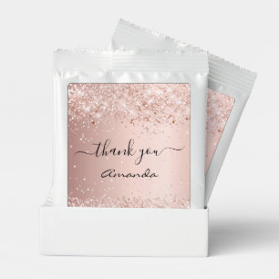 Rose gold glitter dust name thank you margarita drink mix
