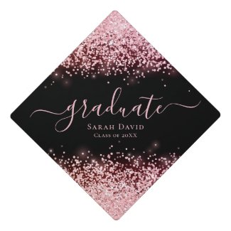 Rose Gold Glitter Elegant Chic Typography 