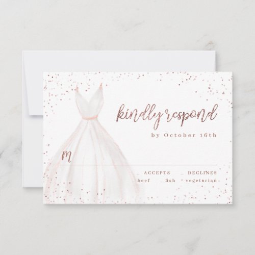 Rose Gold Glitter Elegant Sparkle Dress RSVP