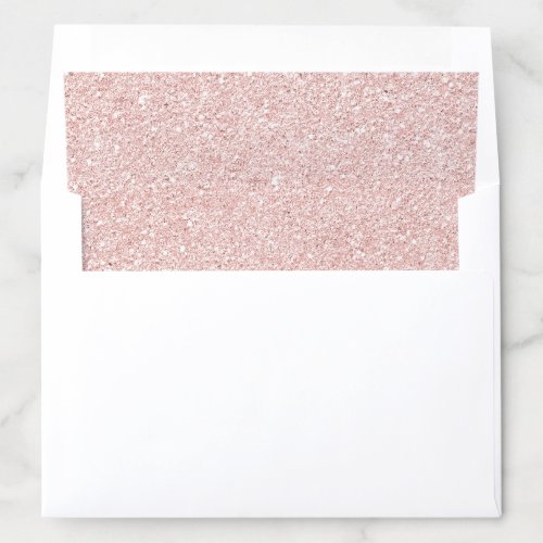 Rose Gold Glitter Envelope Liner