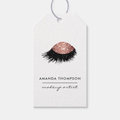 Rose Gold Glitter Eye Gift Tags