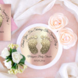 Rose Gold Glitter Feet Baby Shower Favor Thank Classic Round Sticker<br><div class="desc">Celebrate the impending arrival of a new bundle of joy with the Rose Gold Glitter Feet Baby Shower Favor Thank You Sticker from Zazzle. These charming stickers are the perfect finishing touch to any baby shower, blending whimsy with a dash of sparkle to create a memorable token of appreciation for...</div>