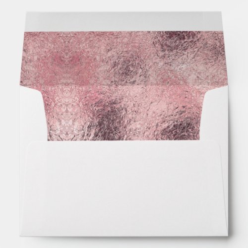 Rose Gold Glitter Foil Texture Envelope