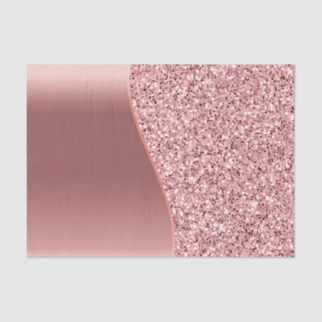 Rose Gold Glitter Foil Tissue Paper (Front)
