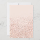 Rose gold glitter frame script blush Quinceañera Invitation (Back)