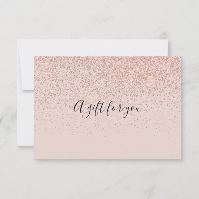 Rose Gold Glitter Gift Certificate (Front)