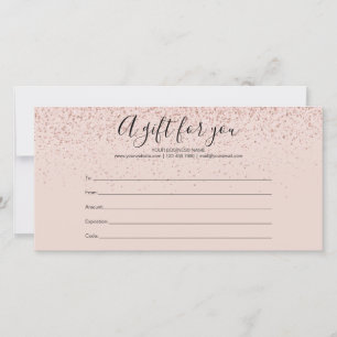 Rose Gold Glitter Gift Certificate
