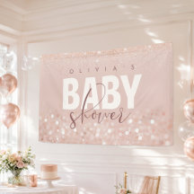 Rose Gold Glitter Girl Baby Shower