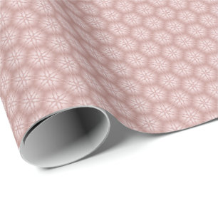 Rose Gold Glitter Girly Geometric Pattern Wrapping Paper