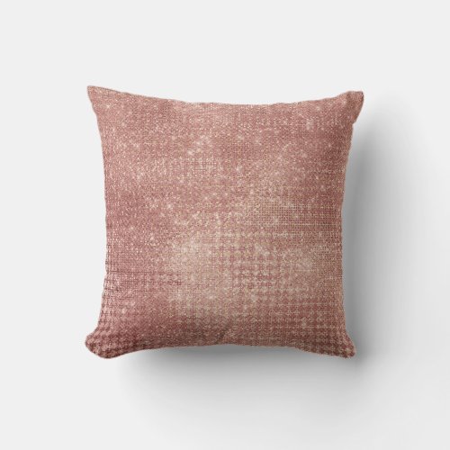 Rose Gold Glitter Glam Sparkle Grill Pillow