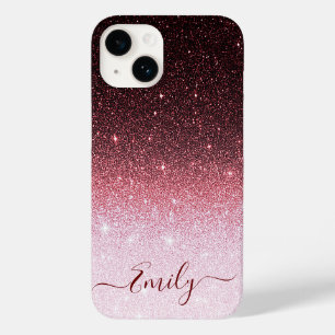 Rose gold Glitter Gradient Case-Mate iPhone 14 Case