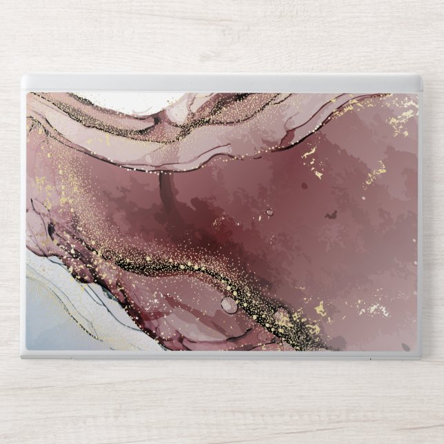 Rose Gold Glitter Gradient HP Laptop Skin (Front)
