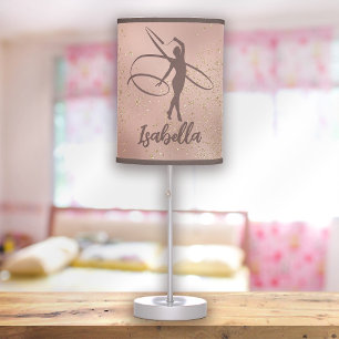 Rose Gold Glitter Gymnastics Table Lamp