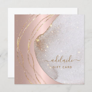 Rose Gold Glitter Hair Stylist Gift Certificate