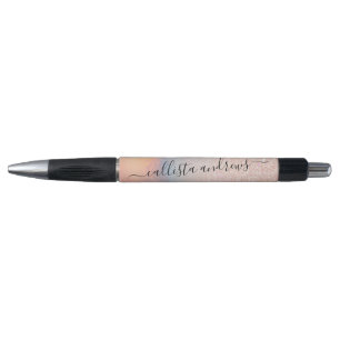 Rose Gold Glitter Iridescent Holographic Gradient Pen