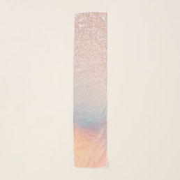 Rose Gold Glitter Iridescent Holographic Gradient Scarf
