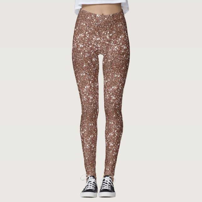 Rose Gold Glitter Leggings (Front)