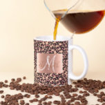 Rose Gold Glitter Leopard Monogram Fun Coffee Mug<br><div class="desc">This design was created though digital art. It may be personalized in the area provided or customizing by choosing the click to customize further option and changing the name, initials or words. You may also change the text color and style or delete the text for an image only design. Contact...</div>