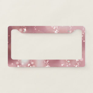Rose Gold Glitter License Plate Frame