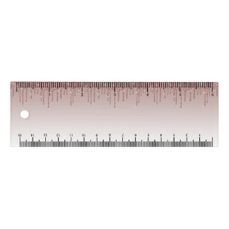 Rose Gold Glitter Liquid Drips Ruler