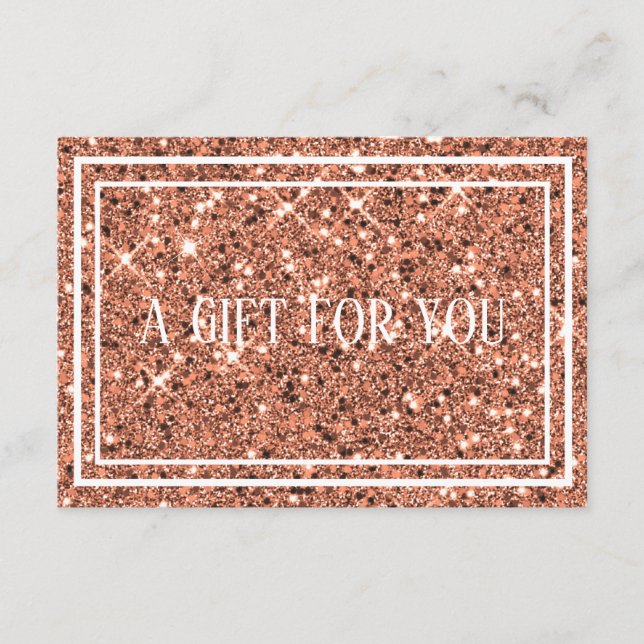 Rose Gold Glitter Makeup Gift Certificate (Front)