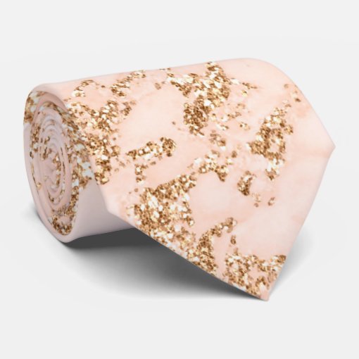 sparkly rose gold tie