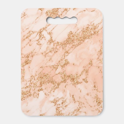 Rose gold glitter marble abstract seat cushion