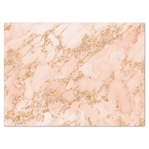 Rose gold glitter marble abstract tissue paper