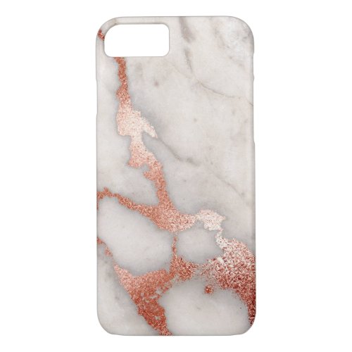 Rose Gold Glitter Marble Case_Mate 87 iPhone Case