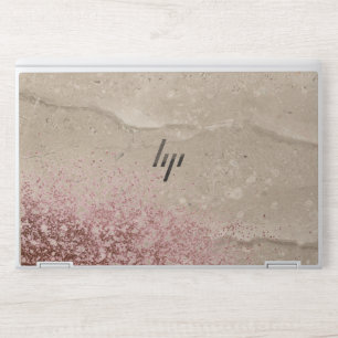 Rose Gold Glitter Marble Hp Laptop Skin