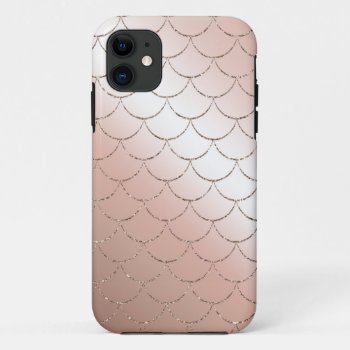 Rose Gold Glitter Mermaid Scales Case by Opheliafpg at Zazzle