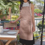 Rose Gold Glitter Metallic Handwritten Monogram Apron<br><div class="desc">This design may be personalized by choosing the customize option to add text or make other changes. If this product has the option to transfer the design to another item, please make sure to adjust the design to fit if needed. Contact me at colorflowcreations@gmail.com if you wish to have this...</div>