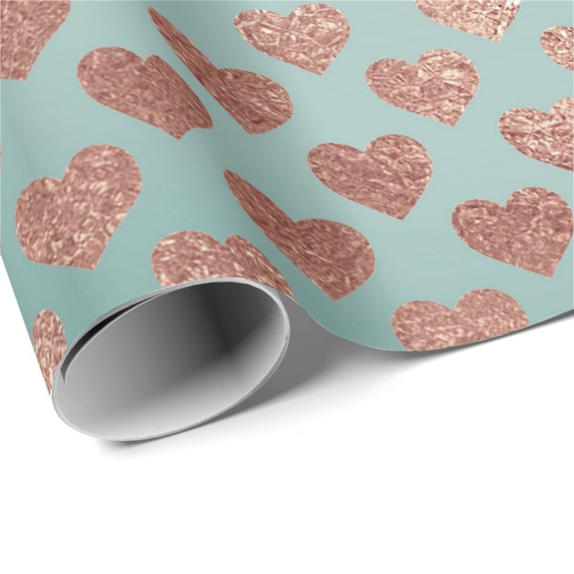 mint and gold wrapping paper