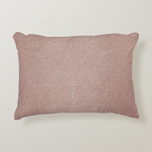 Rose Gold Glitter Metallic Pretty Girly Sparkly Accent Pillow