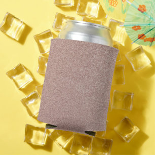 Rose Gold Glitter Metallic Pretty Girly Sparkly Can Cooler