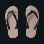 Rose Gold Glitter Metallic Pretty Girly Sparkly Kid's Flip Flops<br><div class="desc">This beautiful Glitter print design is a Gorgeous Decorative accessory in a very trendy color. It will be a great gift for her and it will bring gorgeous style. You can also personalize it by adding own monogram or name for all special occasions in your life for you and your...</div>