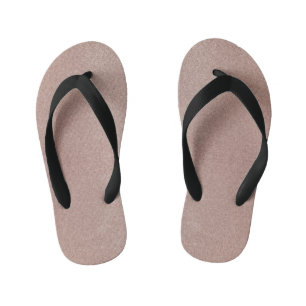 Rose Gold Glitter Metallic Pretty Girly Sparkly Kid's Flip Flops