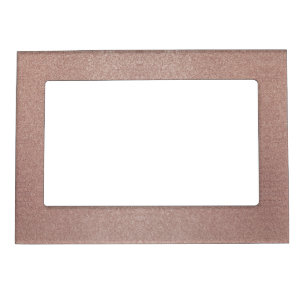 Rose Gold Glitter Metallic Pretty Girly Sparkly Magnetic Frame