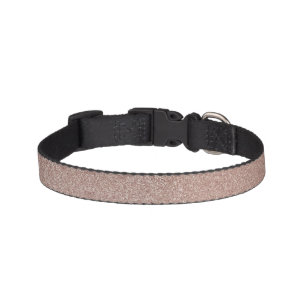 Rose Gold Glitter Metallic Pretty Girly Sparkly Pet Collar