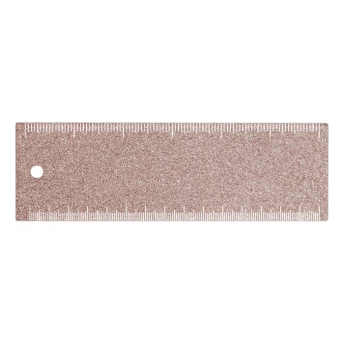 Rose Gold Glitter Metallic Pretty Girly Sparkly Ruler