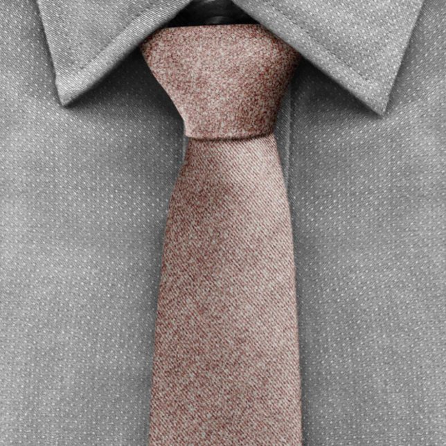 Rose Gold Glitter Metallic Print Wedding Groomsmen Neck Tie (rose glitter groomsmen wedding tie)