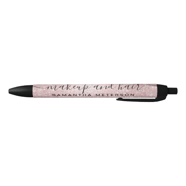 rose gold glitter metallic sparkle confetti name pen (Bottom)