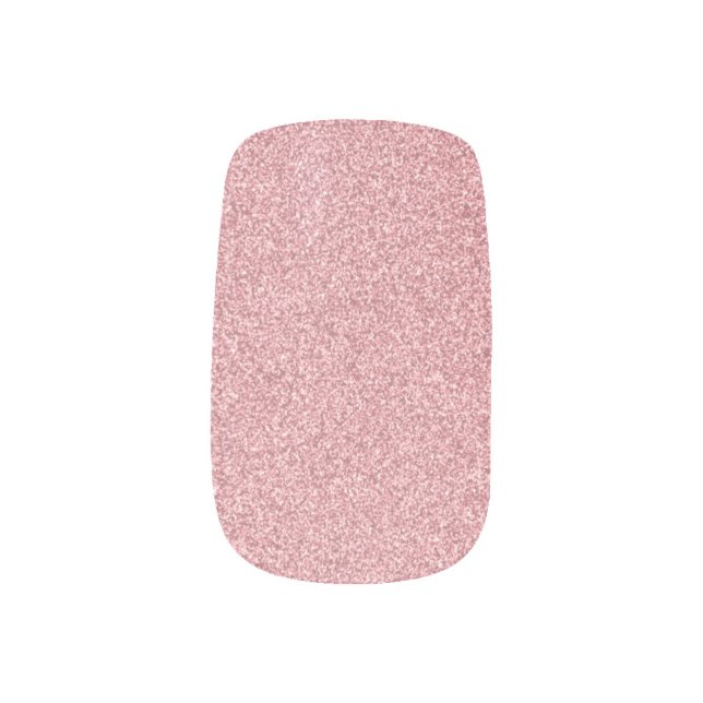 Rose Gold Glitter Minx Nail Wraps (Left Thumb)