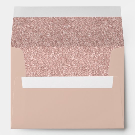rose gold glitter modern elegant envelope zazzle com