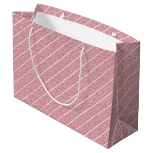 Rose Gold Glitter Modern Elegant Template Trendy Large Gift Bag