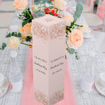 Rose gold glitter name bachelorette party wine box<br><div class="desc">A rose gold,  blush background decorated with confetti,  sparkles. Personlaize and add a name,  text.</div>