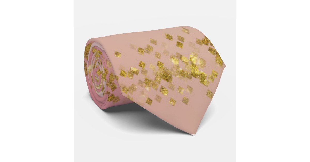 sparkly rose gold tie