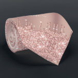 Rose Gold Glitter Neck Tie Your Custom Text Name<br><div class="desc">Personalized Tie with Rose Gold Ties Blush Dusty Pink Glitter Sparkly Drips Custom Text Name Modern Design Tie - Add Your Unique Text / Name or Remove Text - Make Your Special Neck Ties / Gift - Resize and move or remove and add text / elements with Customization tool. Choose...</div>