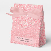 Rose Gold Glitter Newlywed Wedding Thank You